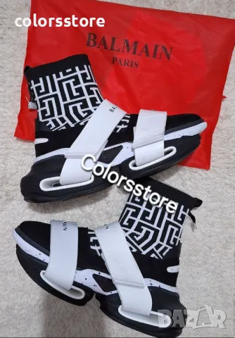 Маратонки Balmain  черно/бяло -BR162te 