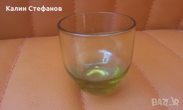 Ракиен комплект от бутилка с тапа, 5 чашки от зелено стъкло, снимка 15 - Чаши - 33174248