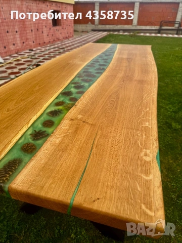 Трапезна Маса с Епоксидна смола, снимка 5 - Маси - 53126231