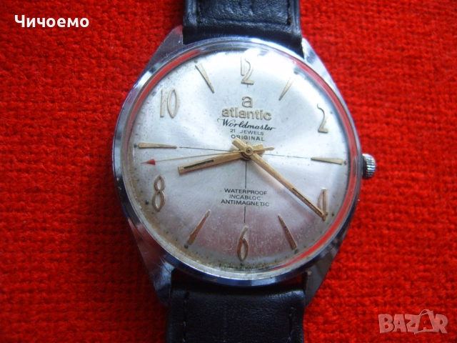 Original Atlantic Worldmaster 21 jewels 6300N Мъжки ръчен часовник, снимка 4 - Антикварни и старинни предмети - 51465946