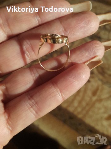 Нов златен пръстен 14К злато -СПЕШНО, снимка 4 - Пръстени - 39283179