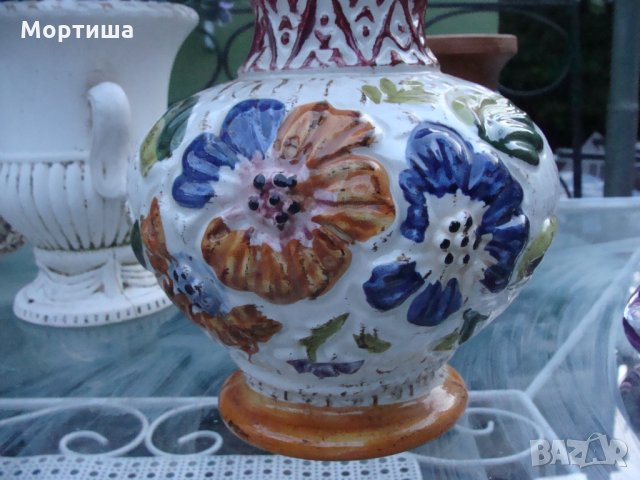 maiolica великолепна ръчно изработена ваза , снимка 4 - Вази - 26329079