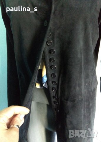 Два броя / Дизайнерско манто тип туника "Uterque", "Unbranded" / Естествен набук , снимка 8 - Палта, манта - 36890137