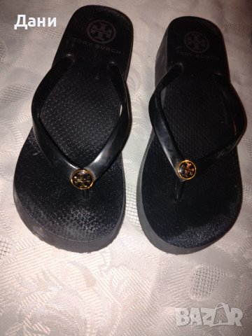 Дамски джапанки на платформа Tory Burch , снимка 7 - Чехли - 38493333