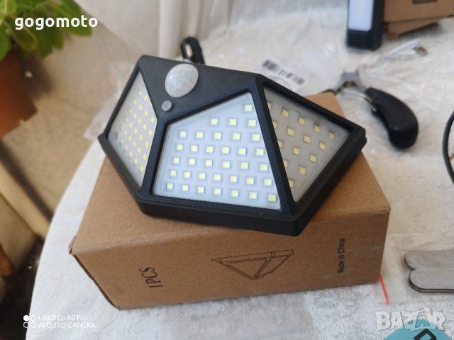 НОВО! LED, ЛЕД Соларна лампа пирамида със сензор за движение + сензор за светлина -100 ЛЕД, снимка 3 - Соларни лампи - 43792591