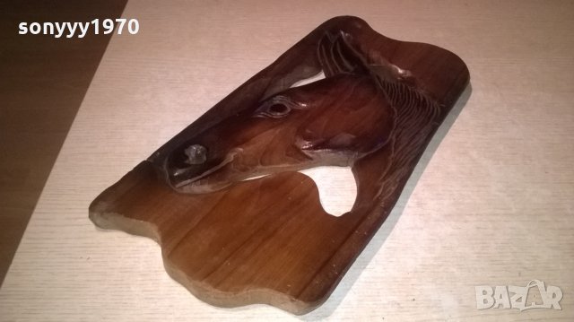КОН-Пано стенно от тиково дърво - конска глава ръчна изработка, снимка 7 - Колекции - 27396867
