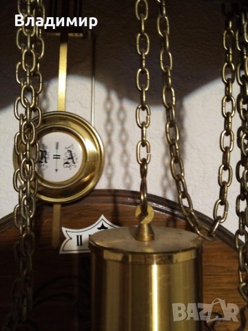 Часовник стенен,с тежести-топузи, снимка 3 - Антикварни и старинни предмети - 43998273