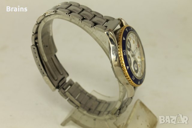 Мъжки Кварцов Хронограф Син Безел, снимка 6 - Мъжки - 37645255