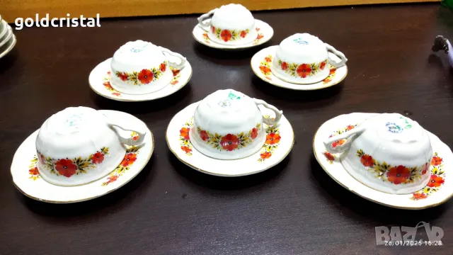 стар български порцелан чашки за кафе барок 