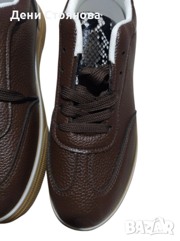 Нови стилни тъмно кафяви маратонки , снимка 6 - Маратонки - 52696217