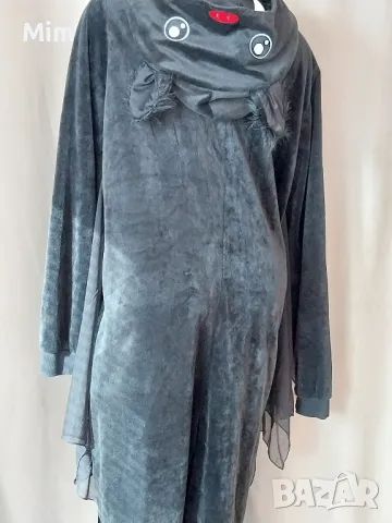 XL/2XL Черен, мек гащеризон/плюш/ Прилеп за едра фигура, снимка 4 - Гащеризони - 47700448