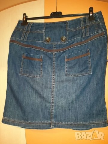 Дънкова пола на Рromod. Уникален модел, снимка 2 - Поли - 27065746