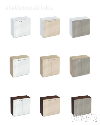 Етажерка Ава 2 с вратички гланц