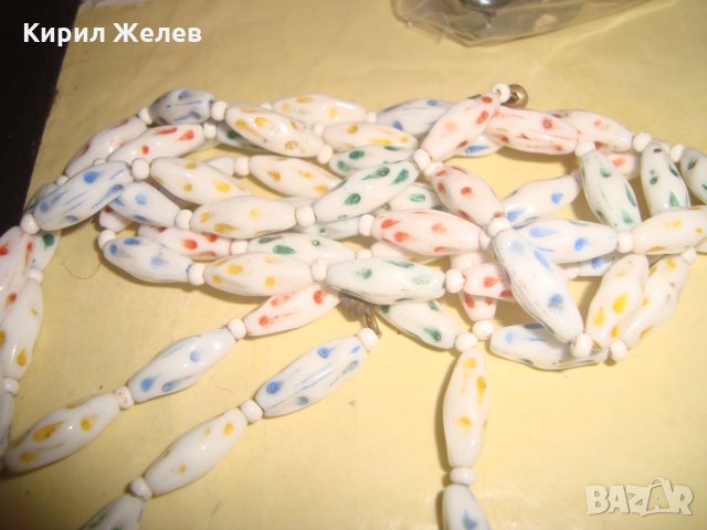 РЕТРО ВИНТИДЖ ГЕРДАН КОЛИЕ РИСУВАН ПОРЦЕЛАН 6404, снимка 6 - Колиета, медальони, синджири - 33405861