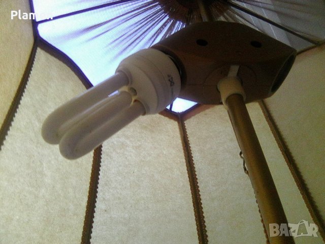 Стар луксозен лампион за хол с две крушки, снимка 2 - Други ценни предмети - 38683481