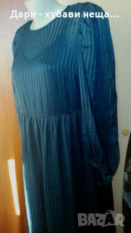 Тъмно синя дълга рокля👗🍀M/L,L👗арт.2034🍀, снимка 2 - Рокли - 33550063