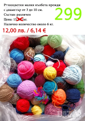 Евтини прежди в малки количества - нови и остатъци , снимка 10 - Други - 52042481