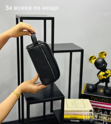 Emporio Armani✅Hugo Boss и др. Мъжка Кожена Черна Чанта Код E654, снимка 5 - Чанти - 51479416