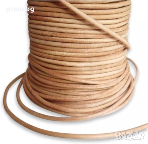 кожена връв, шнур, 2 мм, 3 мм, черно, тъмно кафяво, натурал, снимка 3 - Други - 38692091