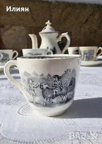 Сервиз за кафе с детски над 100 годишен , снимка 14 - Сервизи - 47315798