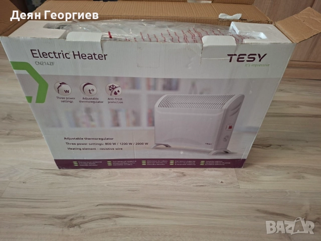 Продавам електрически конвектор TESY - модел: CN 214 ZF, снимка 5 - Радиатори - 52855415