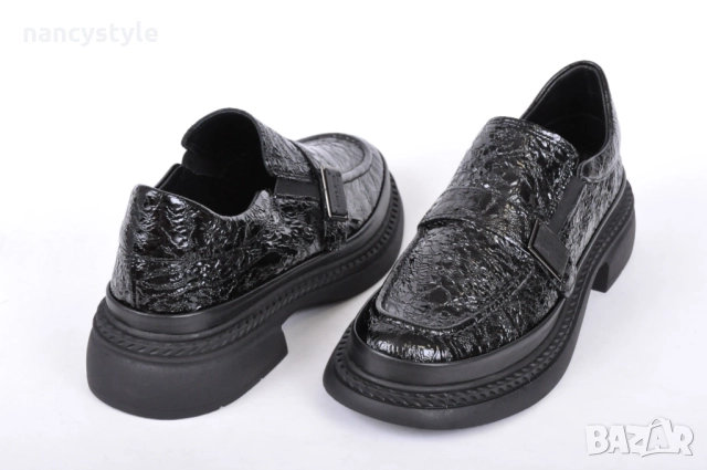 НОВО! Дамски обувки намачкан лак, снимка 3 - Дамски елегантни обувки - 51719659