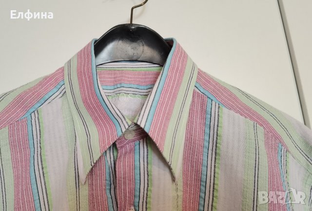 Мъжка риза с къс ръкав BOSS HUGO BOSS, снимка 3 - Ризи - 38117005