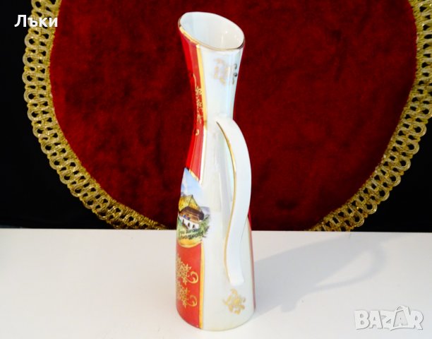 Ваза,кана,баварски порцелан,злато. , снимка 2 - Антикварни и старинни предмети - 34806443