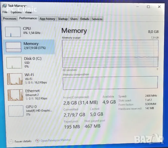 Dell Optiplex 7050 Micro intel core i5 7500T | 3.30 GHz|DDR4 | SATA & NVME |WiFi+Bluetooth| компютър, снимка 6 - Работни компютри - 47504357