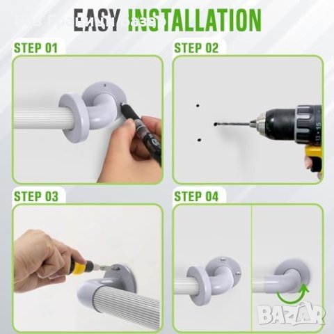 Нови Стабилни Лостове за Баня 16", Анти-Слип Дизайн дръжки за възрастни хора, снимка 3 - Други стоки за дома - 44043735