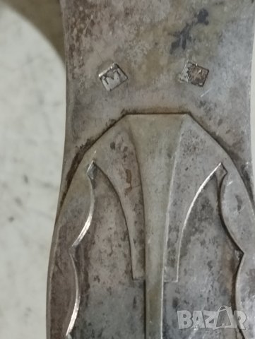 посребрена щипка за лед арт нуво, снимка 2 - Други ценни предмети - 43723555