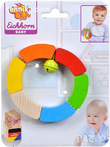 Бебешка играчка кръг Eichhorn 100017039 внос от Германия, снимка 1 - Дрънкалки и чесалки - 32936891