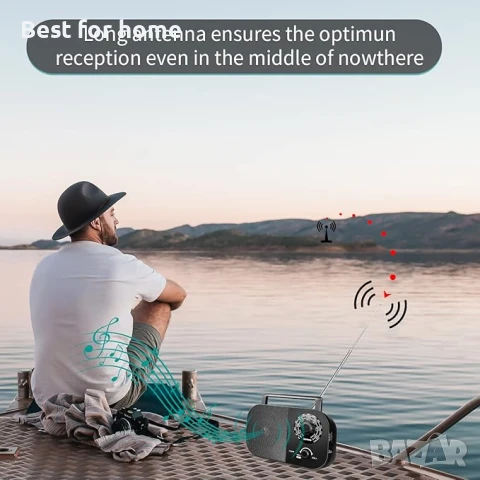  Benss Преносимо радио, AM FM радио с  голям високоговорител, снимка 6 - Радиокасетофони, транзистори - 50849803