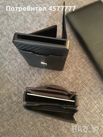 4 Премиум портфейла (2 от истинска кожа + 2 карбон) – Перфектно състояние!, снимка 4 - Портфейли, портмонета - 52853468