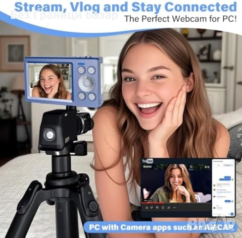 Нова Камера за деца 50MP + 1080P видео, селфи дисплей, ретро дизайн, снимка 6 - Фотоапарати - 51500718