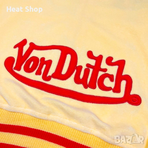 Дамско яке Von Dutch Kustommade Zip Up Velour Track Jacket, снимка 4 - Якета - 52633660