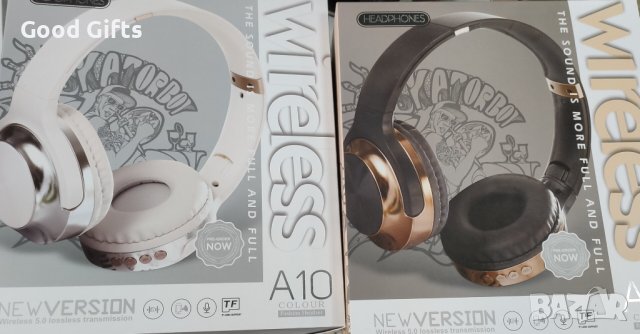 Безжични слушалки Wireless Headphones A10 , бели , розови , сини , черни, снимка 4 - Слушалки, hands-free - 38091875