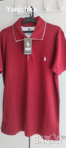Тъмно червена блуза с яка Polo by Ralph Lauren , снимка 3 - Блузи - 43909245