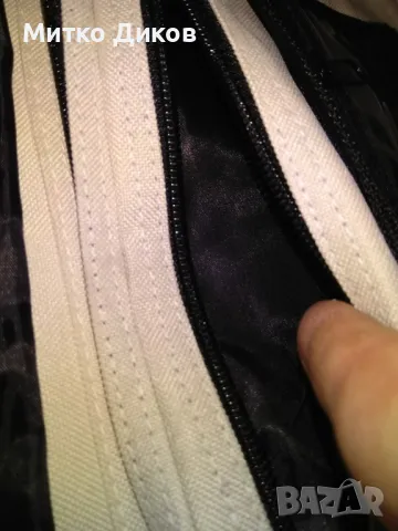 Чанта през рамо промазан плат Даун анд аут 25х25см отлична, снимка 9 - Чанти - 49796129