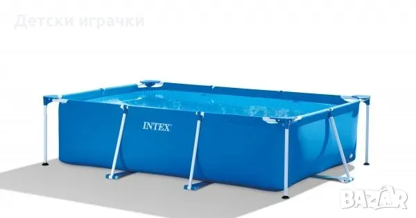 Басейн Rectangular Frame Intex, Правоъгълен, 300 x 200 x 75 см, 3834 литра, стоманена рамка, снимка 3 - Басейни и аксесоари - 49925799