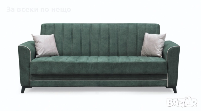 Диван 3-ка разтегателен с ракла MADRID 2 зелено/бежово Код P1661