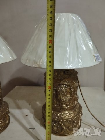 Две барокови настолни лампи, снимка 5 - Настолни лампи - 43549387