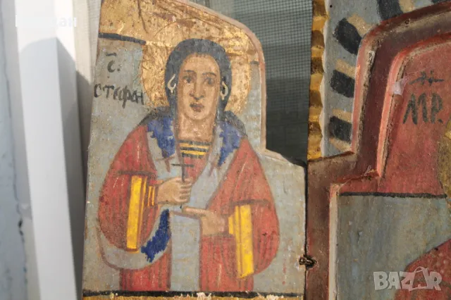 Българска икона триптих, снимка 2 - Икони - 47902956