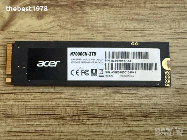 2TB 2000GB SSD NVMe Gen 4x4 Acer N7000 Shadow Knight Engine 2TB, снимка 2 - Твърди дискове - 52721938
