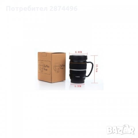 Термо чаша с форма на обектив Canon с дръжка, снимка 5 - Други стоки за дома - 34585459