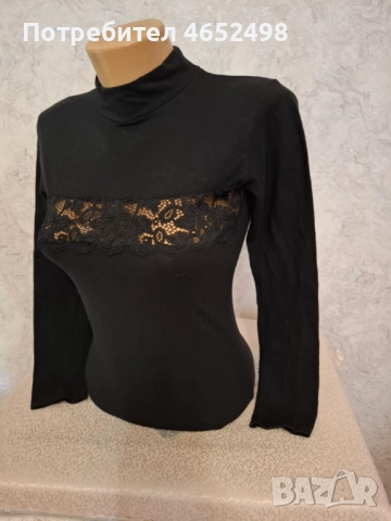 Черно памучно Боди , снимка 2 - Бельо - 52443092