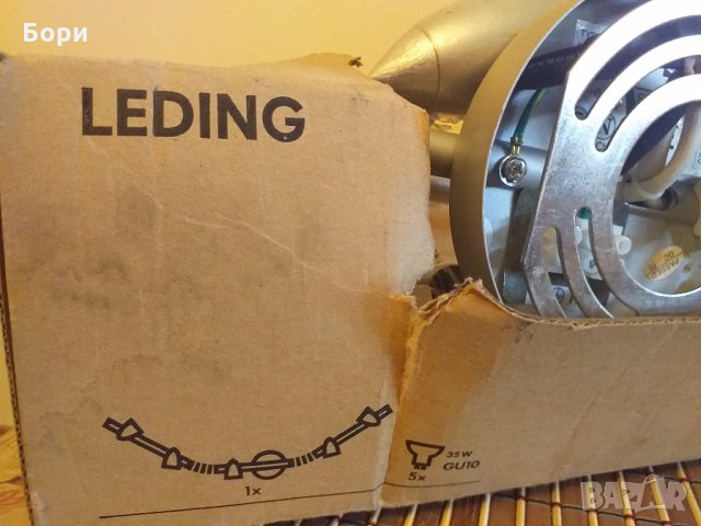 Таванна,стенна лампа 5 крушки, снимка 12 - Лампи за таван - 27858604