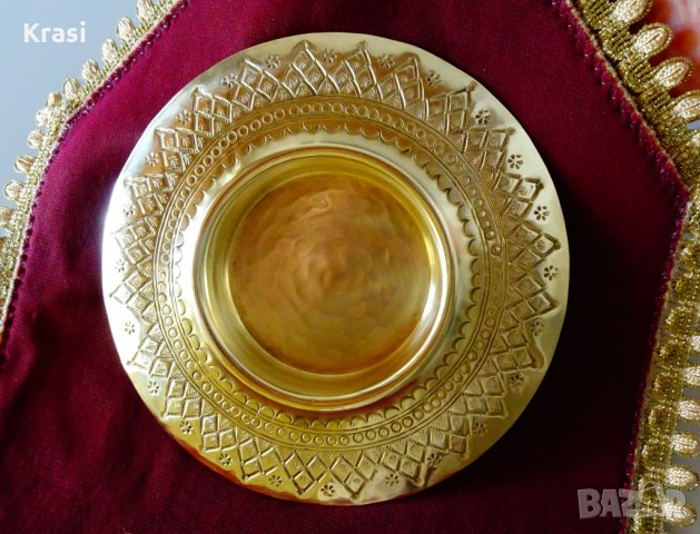 Старинен бронзов съд,купичка за ядки,пепелник, снимка 3 - Антикварни и старинни предмети - 27919631