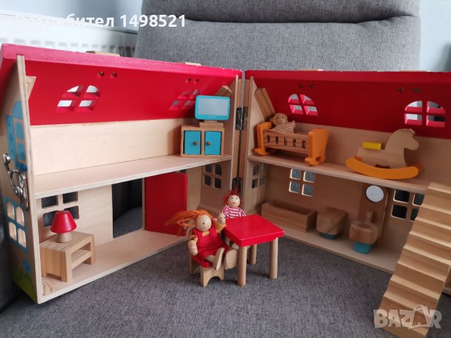 Дървена къщичка за игра, снимка 1 - Играчки за стая - 43885387