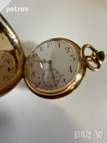 Златен 14к.Часовник Unikum Swiss made., снимка 2 - Джобни - 43213414